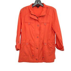 Tribal Womens Utility Jacket S Orange Cotton/Spandex 3991
